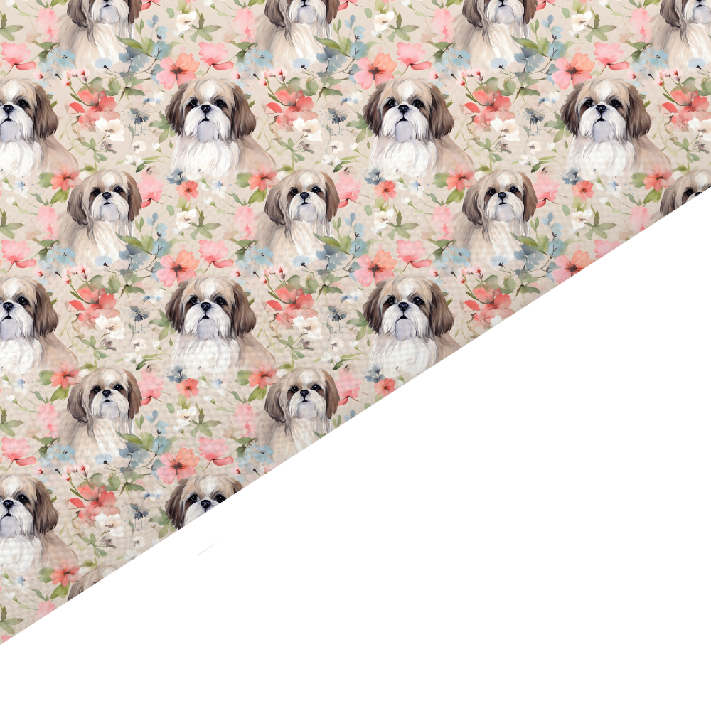 Shih Tzu Canvas And Felt Backed Fabric - SKU N93