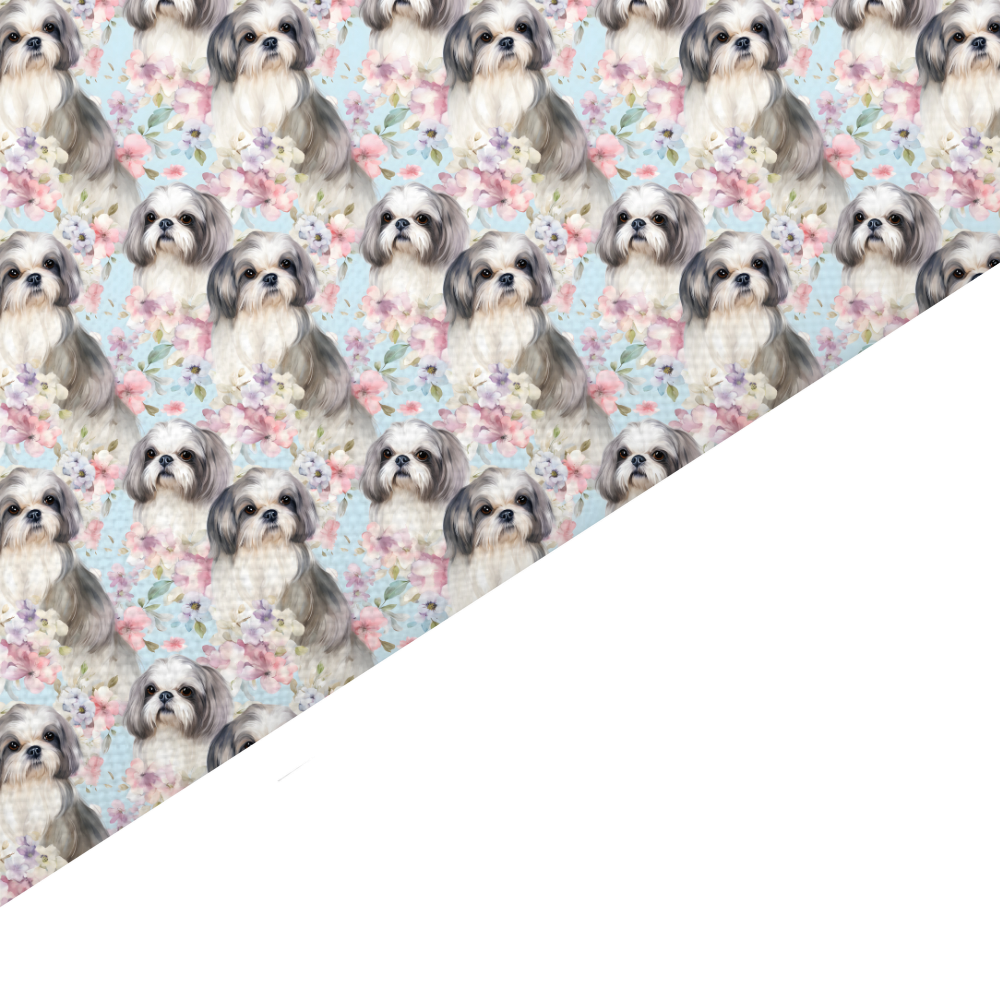 Shih Tzu Canvas And Felt Backed Fabric - SKU N91