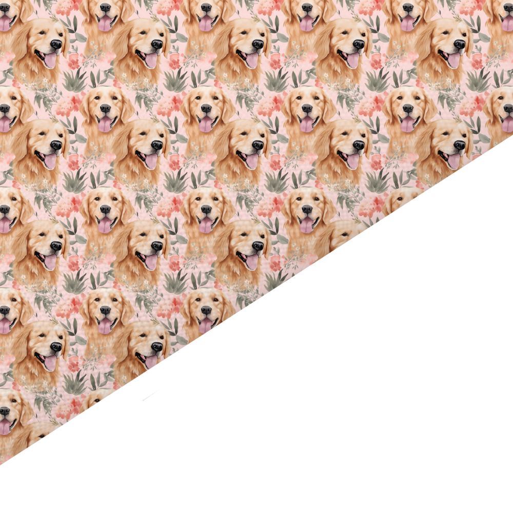 Golden Retriever Canvas And Felt Backed Fabric - SKU N99