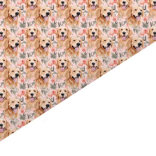 Golden Retriever Canvas And Felt Backed Fabric - SKU N99