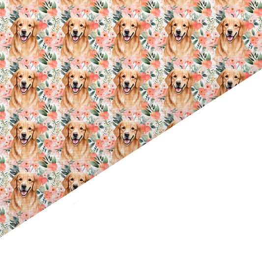 Golden Retriever Canvas And Felt Backed Fabric - SKU N98