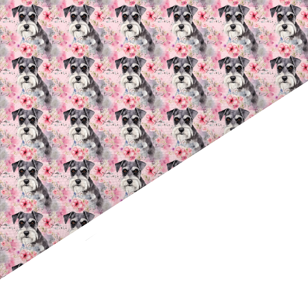 Schnauzer Canvas And Felt Backed Fabric - SKU N97