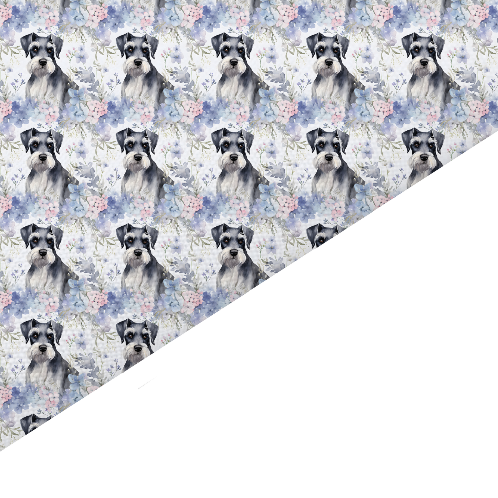 Schnauzer Canvas And Felt Backed Fabric - SKU N96