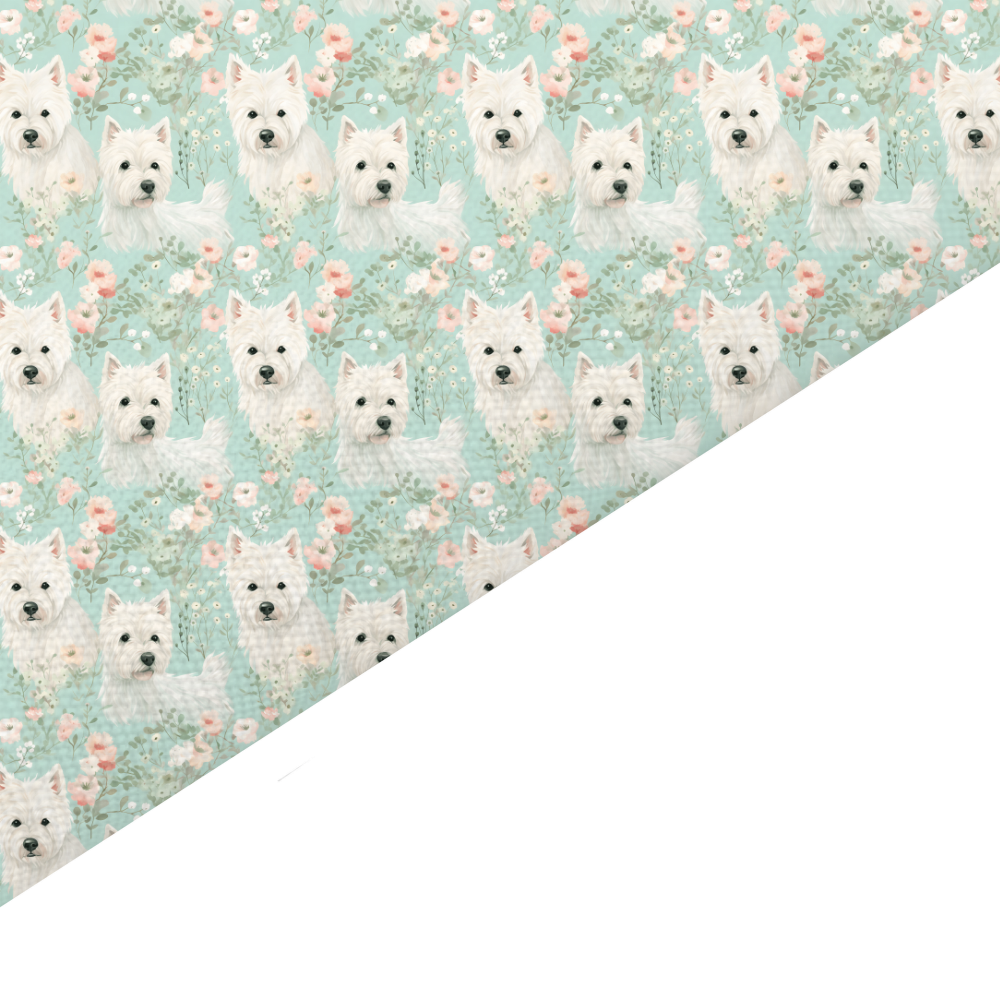 Westie Canvas And Felt Backed Fabric - SKU O10