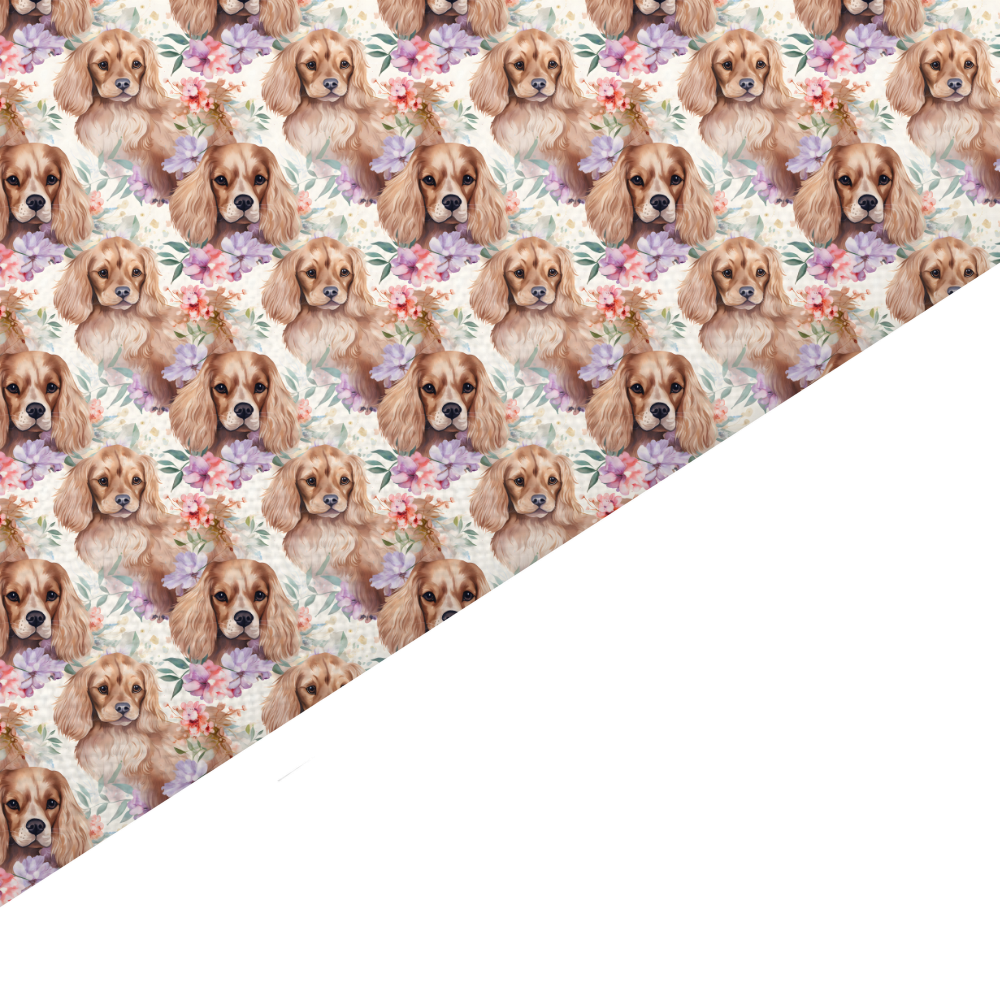 Cocker Spaniel Canvas And Felt Backed Fabric - SKU O26