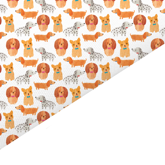 Puppies Canvas And Felt Backed Fabric - SKU O39