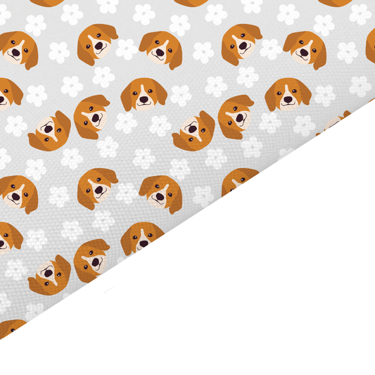 Beagle Canvas And Felt Backed Fabric - SKU O60