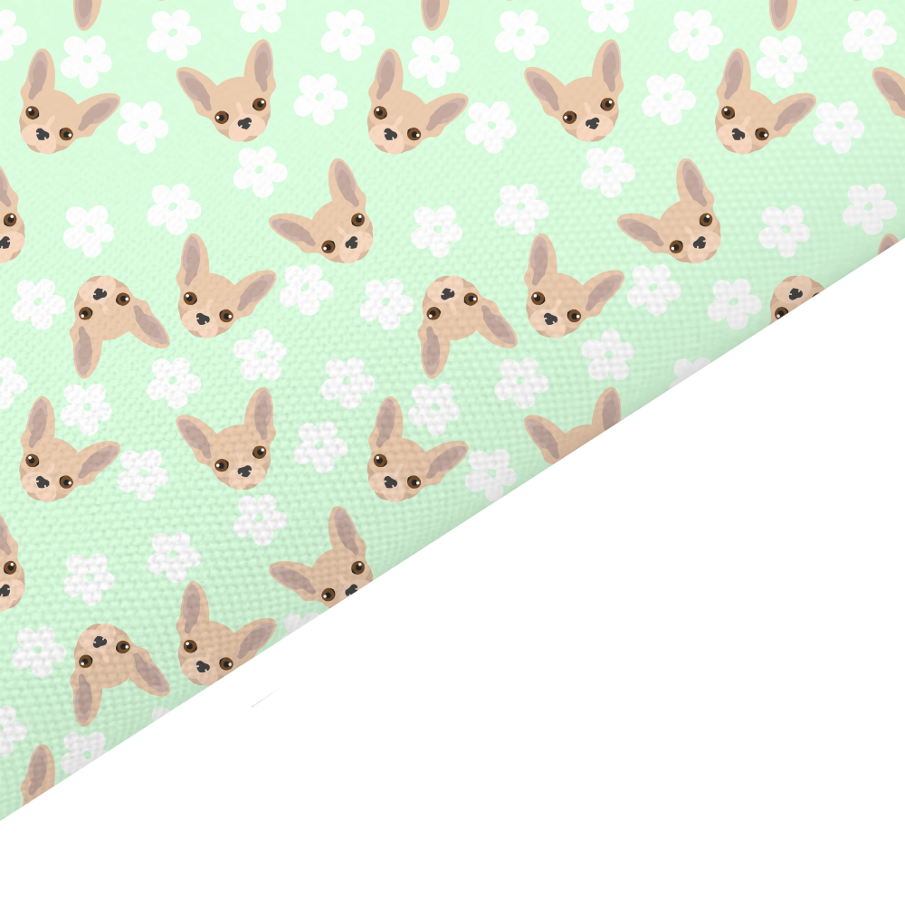 Chihuahua Canvas And Felt Backed Fabric - SKU O53