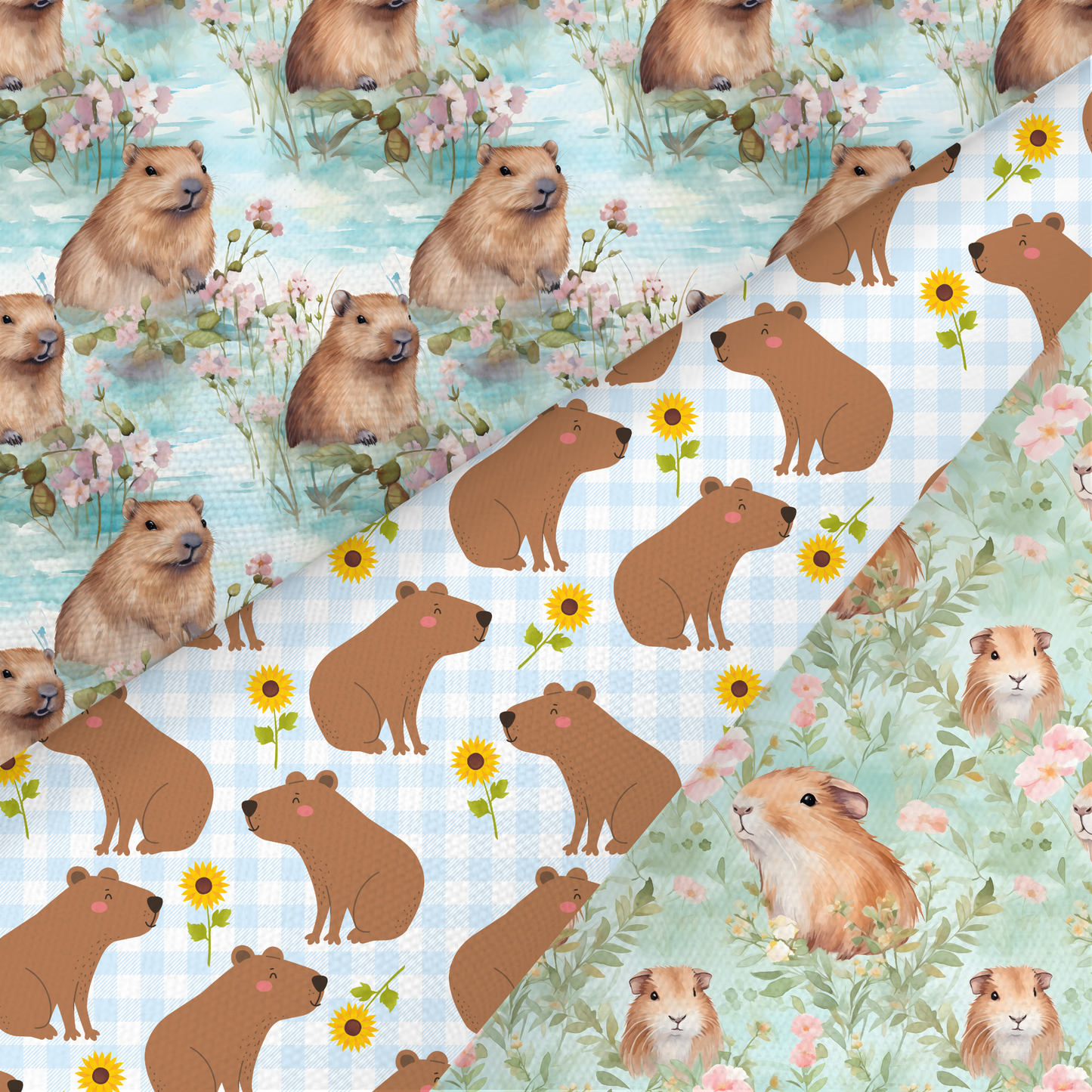 Capybara Printed Fabric