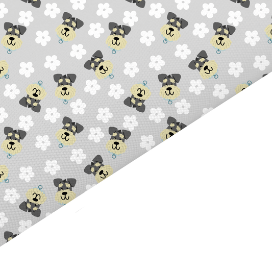 Schnauzer Canvas And Felt Backed Fabric - SKU O45