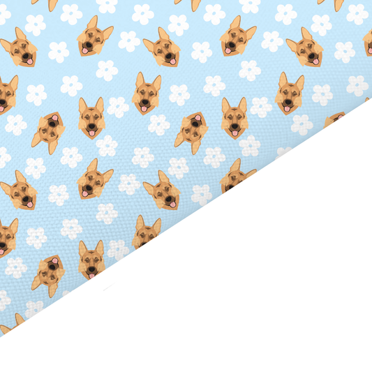 German Shepherd Canvas And Felt Backed Fabric - SKU O42