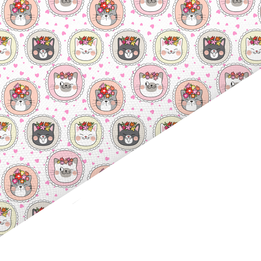 Cats Canvas And Felt Backed Fabric - SKU O81