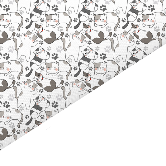 Cats Canvas And Felt Backed Fabric - SKU O82