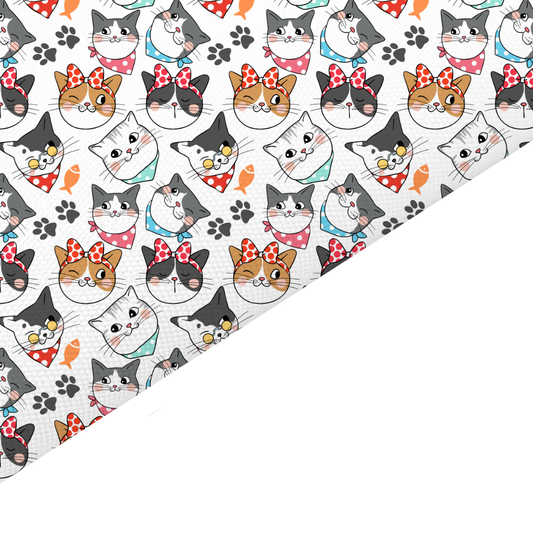 Cats Canvas And Felt Backed Fabric - SKU O83