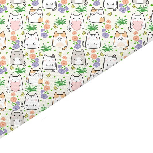 Cats Canvas And Felt Backed Fabric - SKU O92