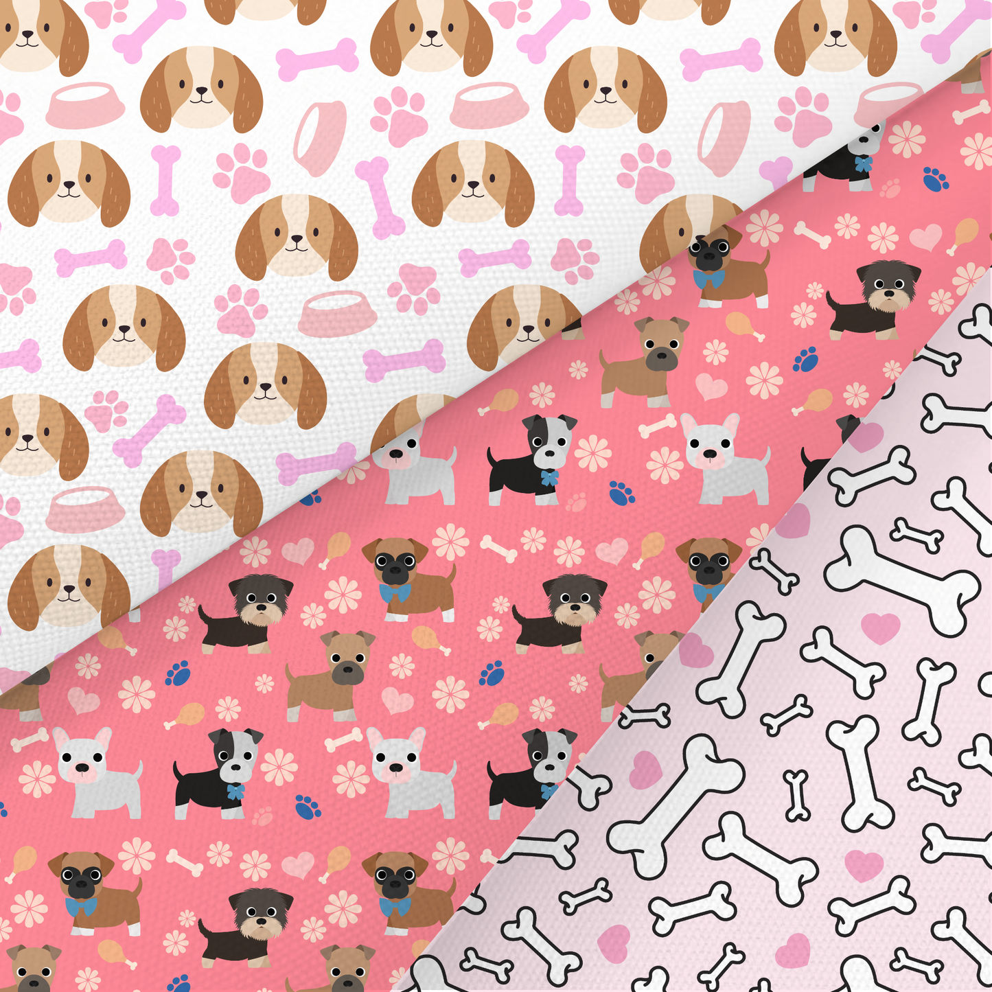 Dog Printed Fabric