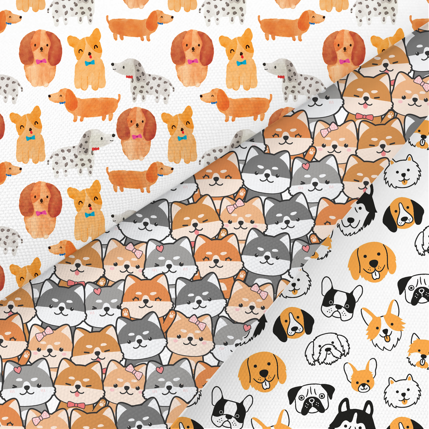 Dog Printed Fabric