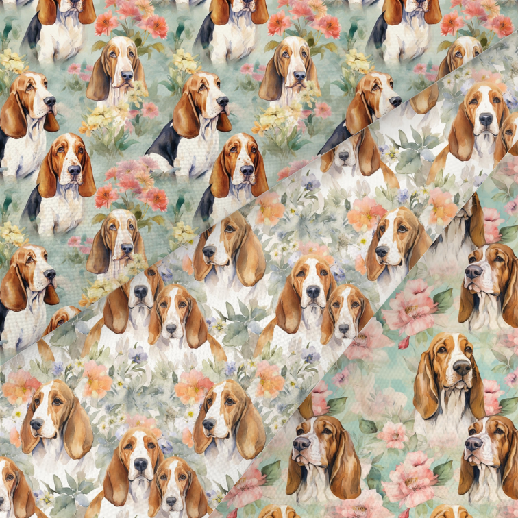 Beagle Printed Fabric