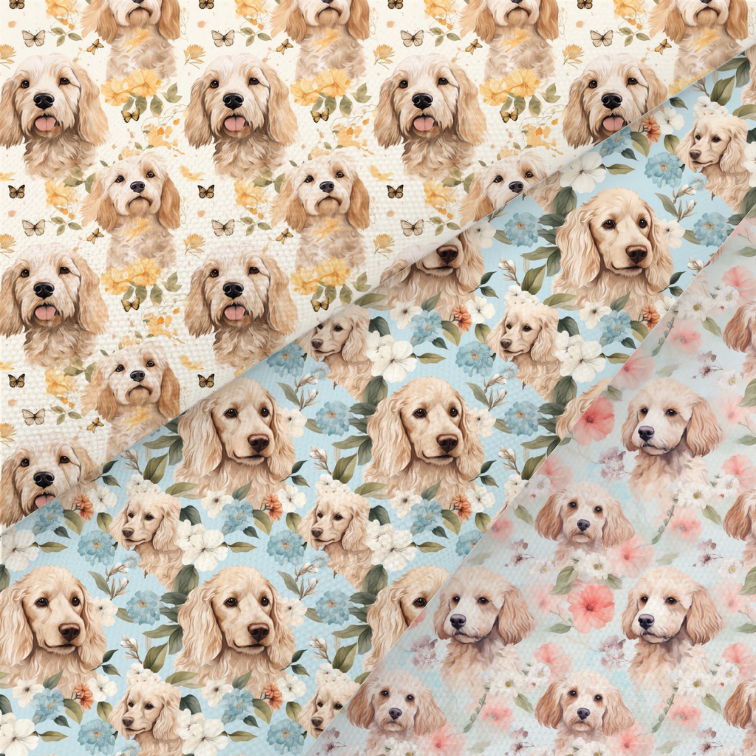 Cockerpoo Printed Fabric