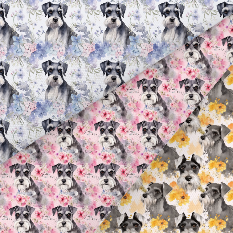 Schnauzer Printed Fabric