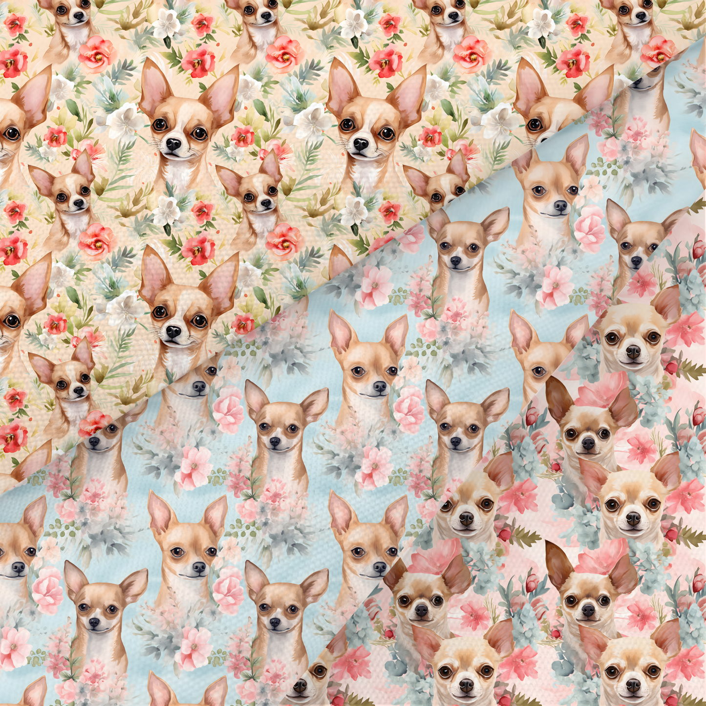 Chihuahua Printed Fabric