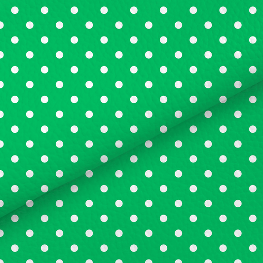 Green Dots Leatherette