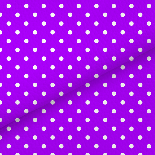 Purple Dots Leatherette