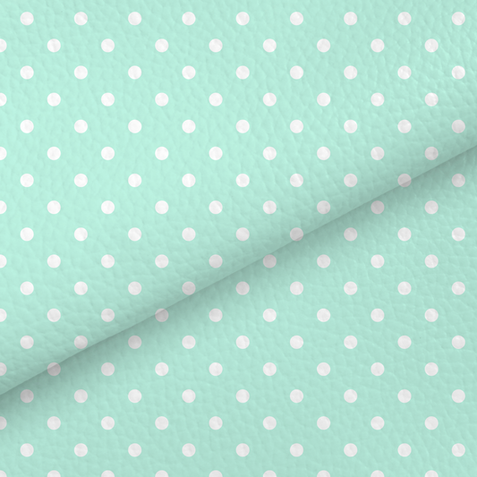 Mint Pastel Dots Leatherette