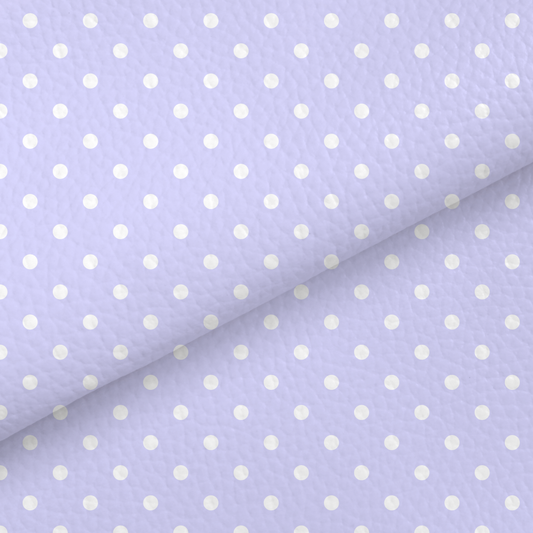 Lilac Pastel Dots Leatherette