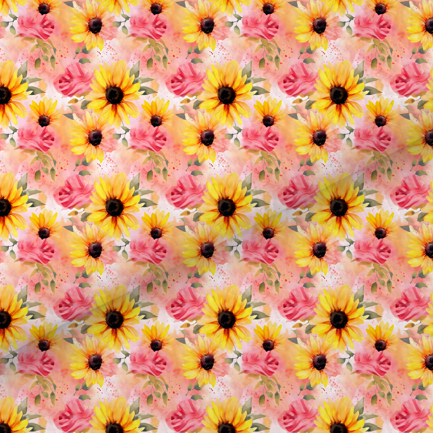 Pink Sunflower Leatherette