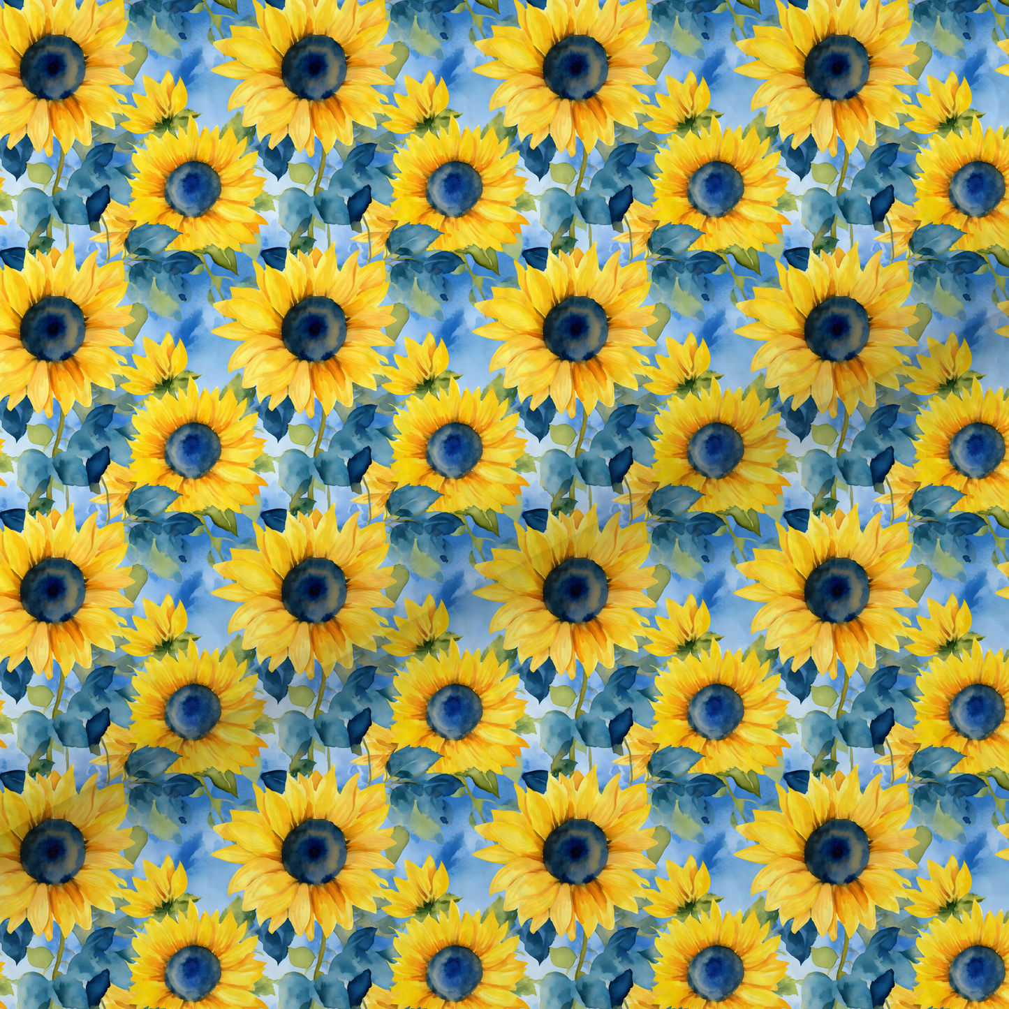 Blue Sunflower Leatherette