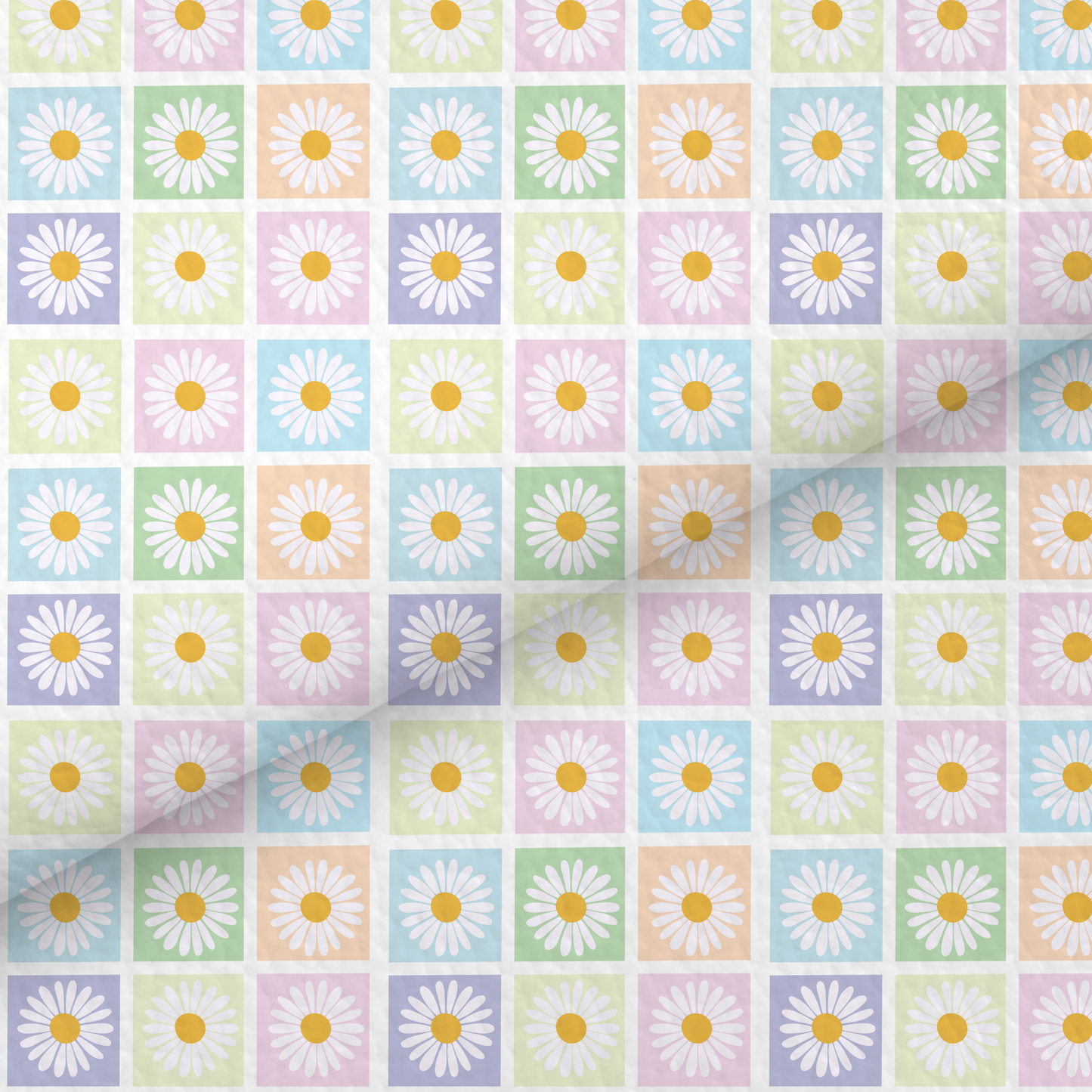 Pastel Rainbow Daisy Leatherette