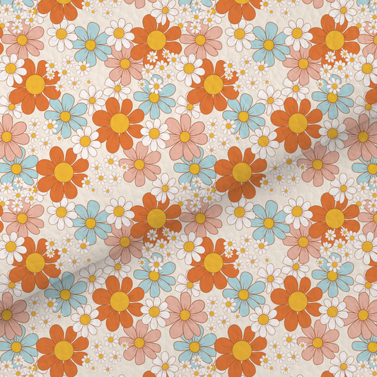 Orange Daisy Leatherette