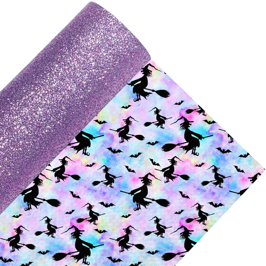 Witch Fine Glitter Double Sided Fabric