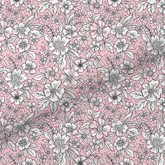 Pink Liberty Style Floral Leatherette