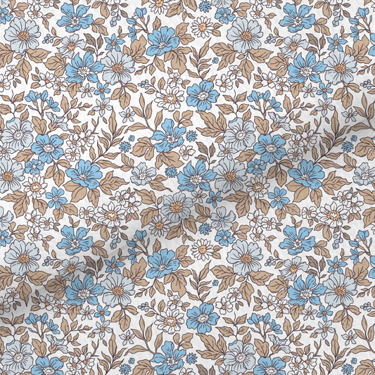 Blue Liberty Style Floral Leatherette