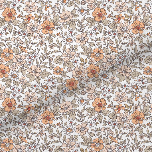 Neutral Liberty Style Floral Leatherette