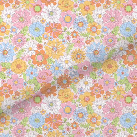 Pastel Liberty Style Floral Leatherette