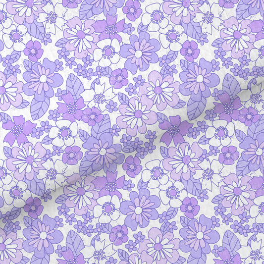 Purple Liberty Style Floral Leatherette