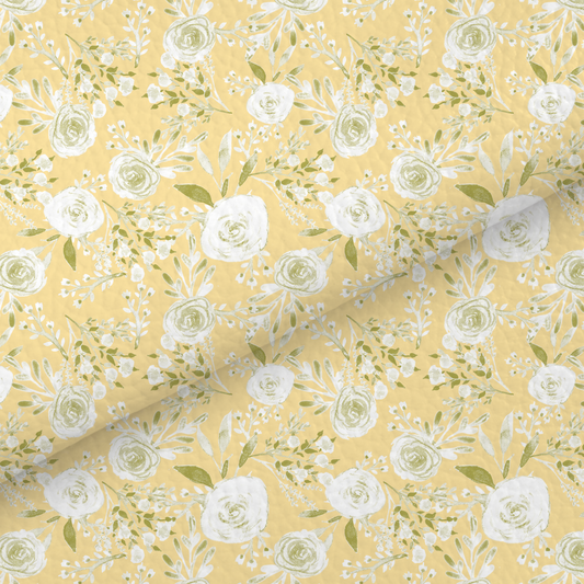 White And Yellow Rose Leatherette