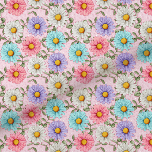 Pastel Daisies Leatherette