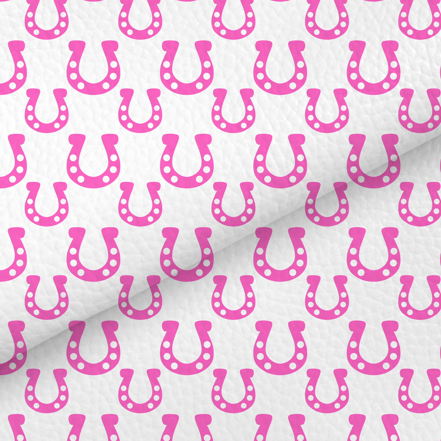 Pink Horse Shoe Leatherette