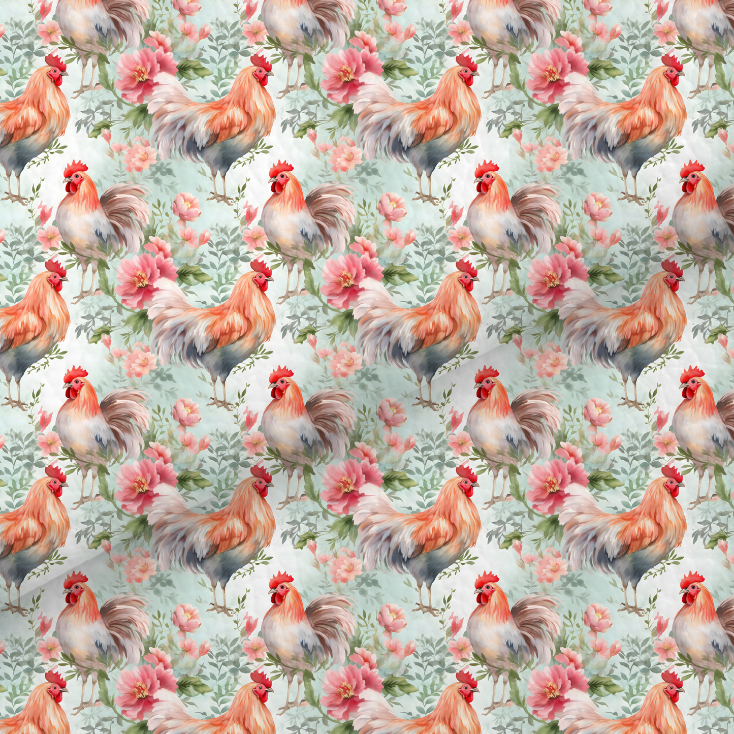 Floral Chicken Leatherette