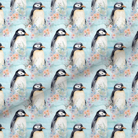 Floral Penguin Leatherette