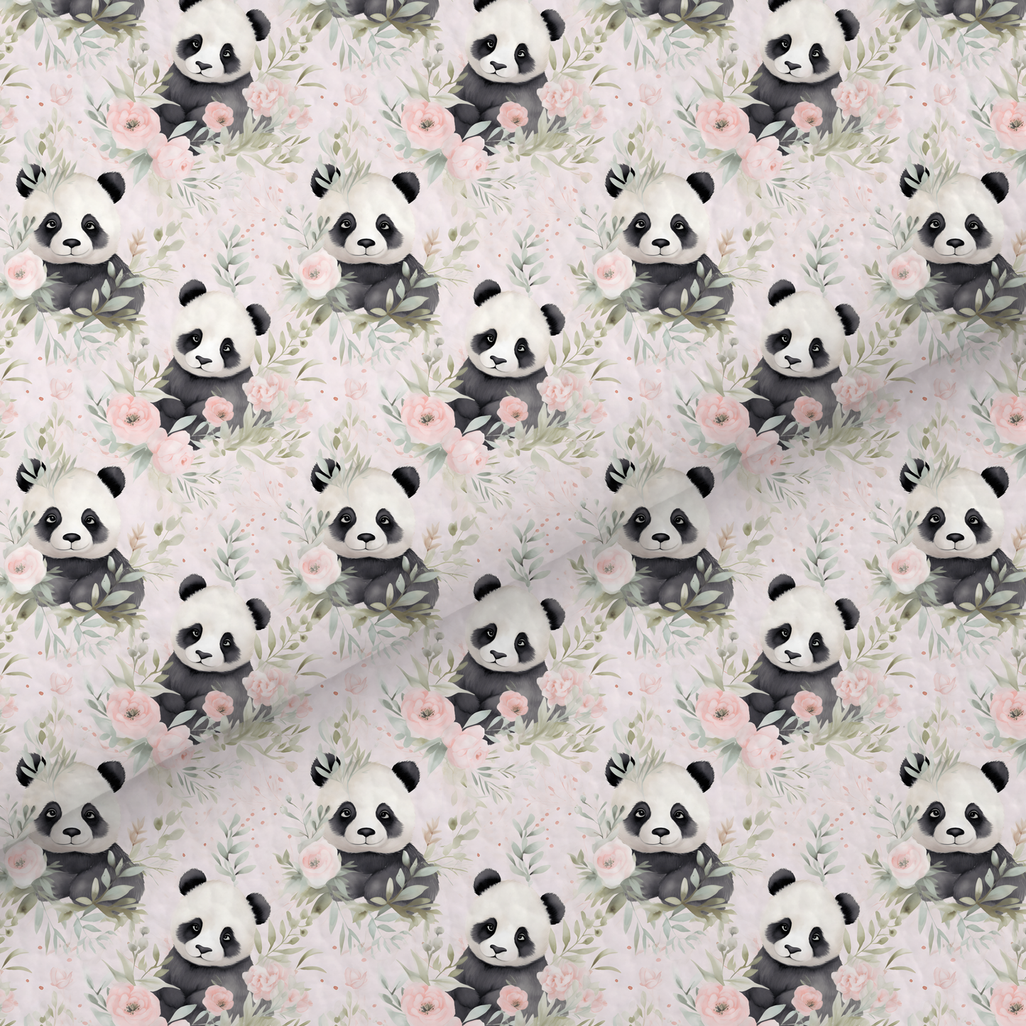 Floral Panda Leatherette