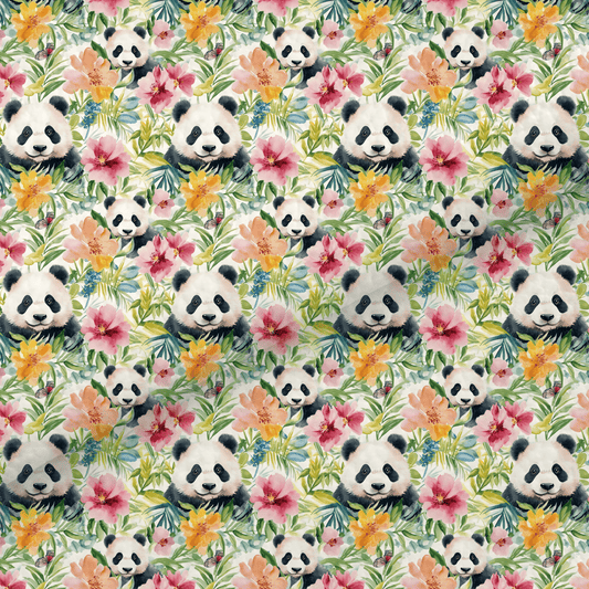 Floral Panda Leatherette