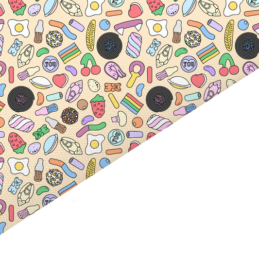 Sweets Canvas And Felt Backed Fabric - SKU P28