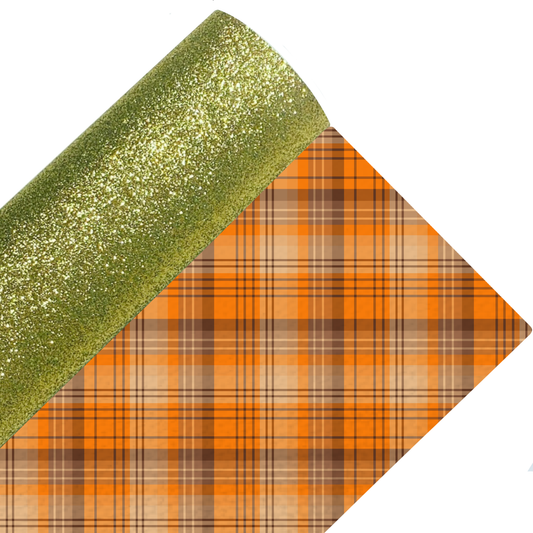 Tartan Fine Glitter Double Sided Fabric