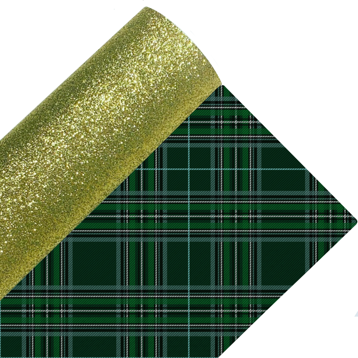 Tartan Fine Glitter Double Sided Fabric