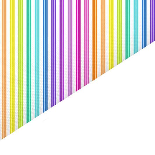 Rainbow Stripe Canvas And Felt Backed Fabric - SKU P36